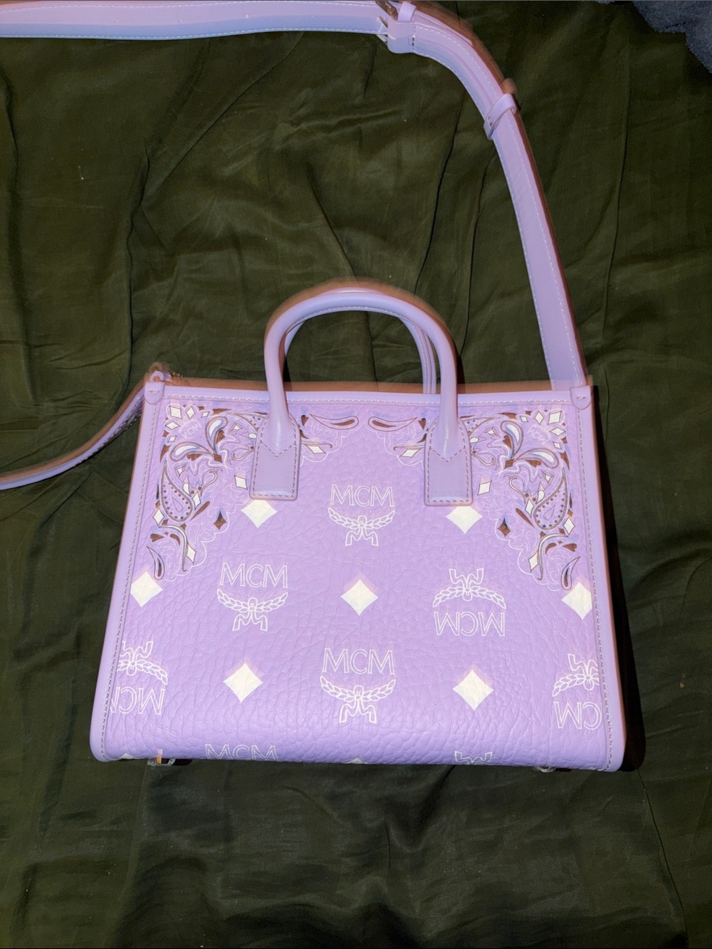 MCM Small Munchen Bandana m print tote bag.
